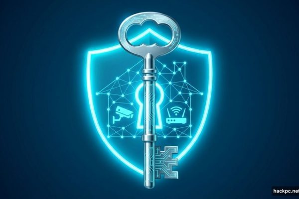 Digital key unlocking shield protecting smart home with connected devices