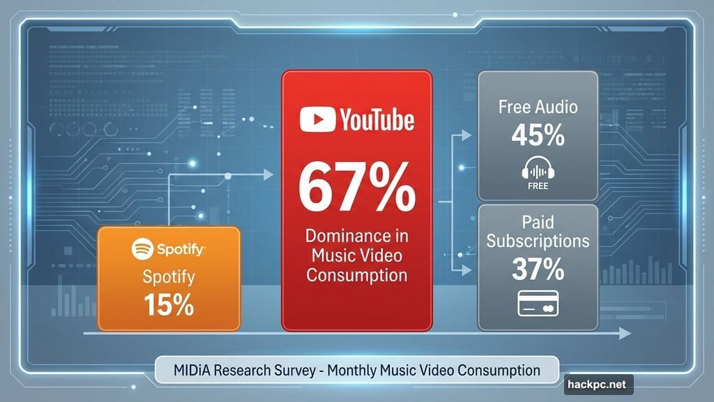 YouTube remains the top destination for free music worldwide
