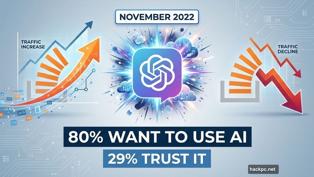 Stack Overflow traffic tanked when ChatGPT launched in 2022