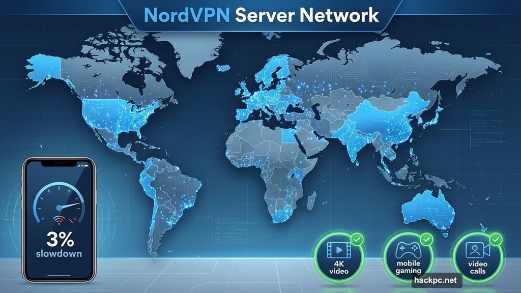NordVPN's 8,000 servers across 126 countries deliver fast streaming performance
