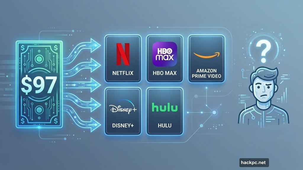 Average household spends ninety-seven dollars monthly on streaming subscriptions