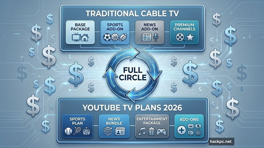 Streaming services became cable replacements now just cable with different branding