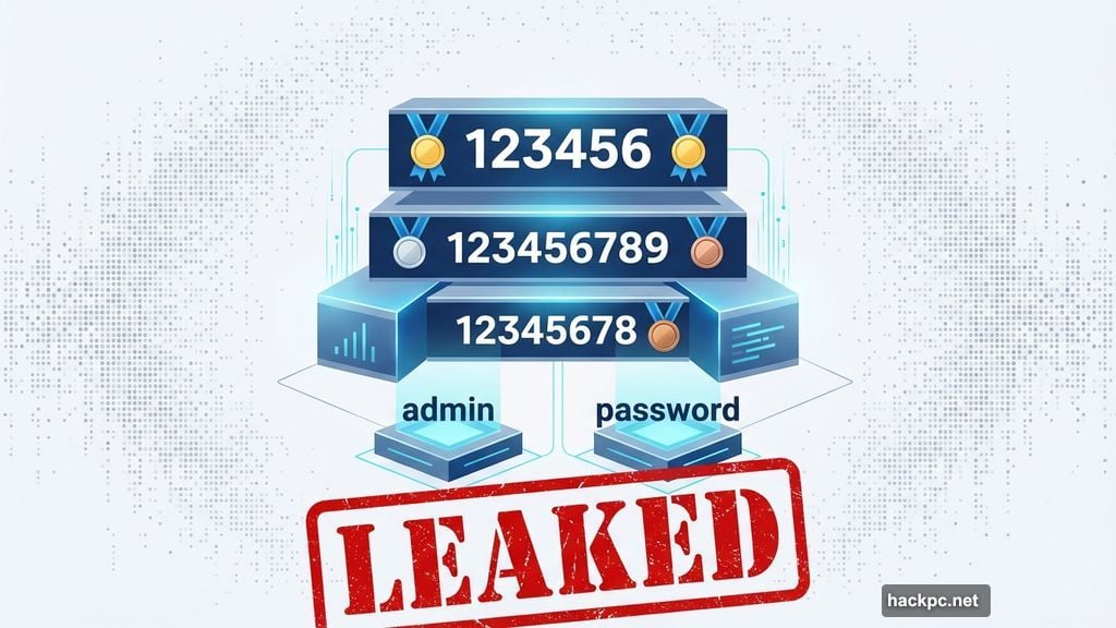 Top five most-stolen credentials haven't changed in years