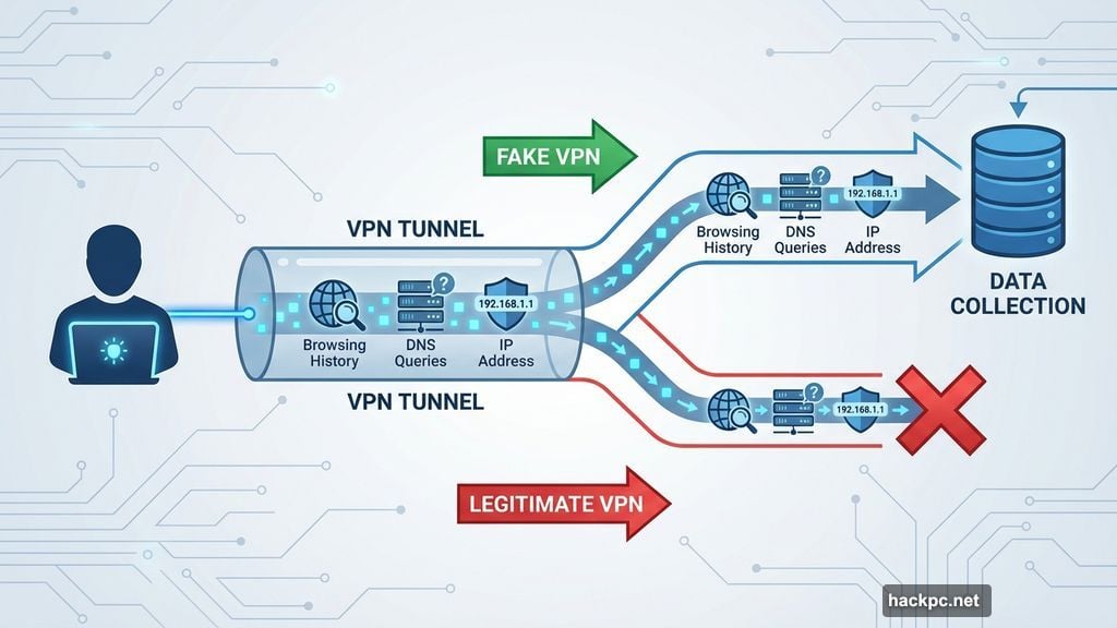 Fake VPNs collect exact browsing data they claim to protect