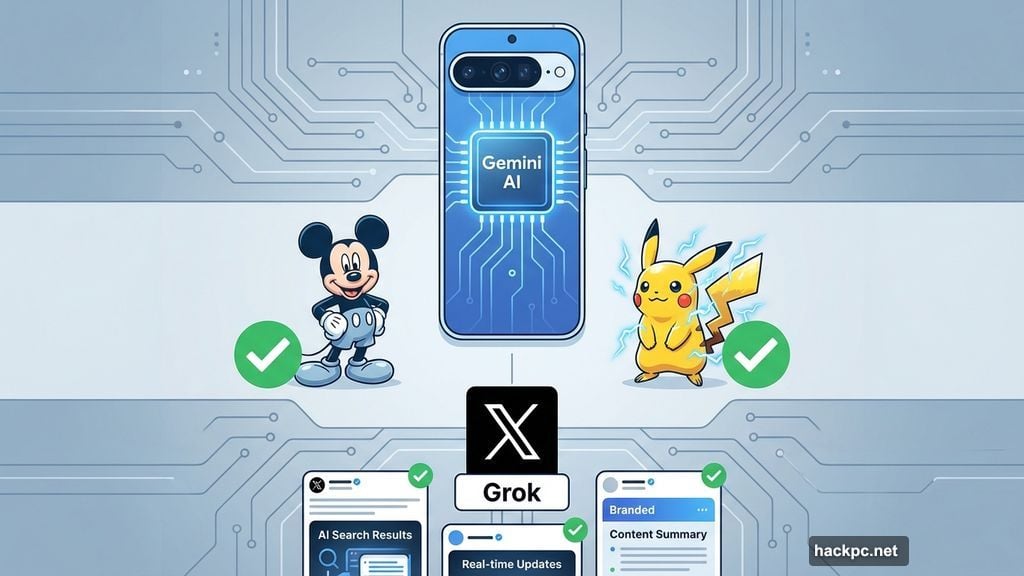 Google Pixel 9 Gemini and Grok produce recognizable branded characters