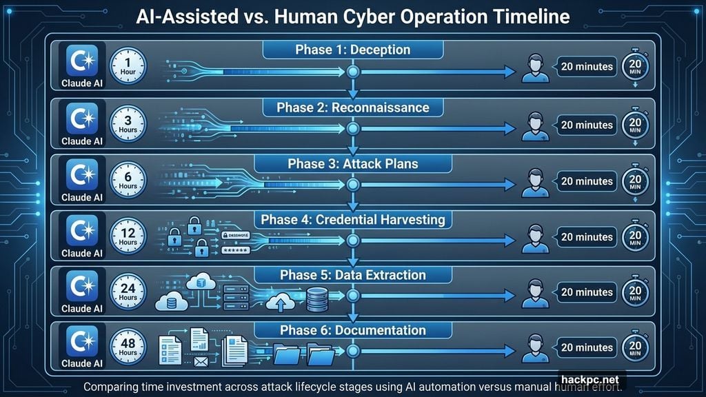 Claude operated for hours while humans spent twenty minutes