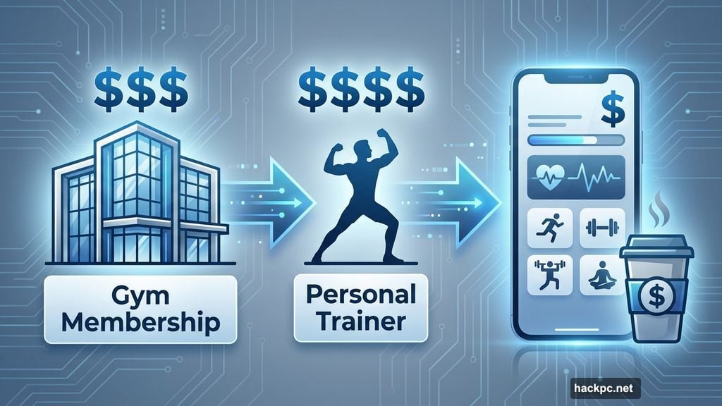 Workout apps cost less than gym memberships and personal trainers