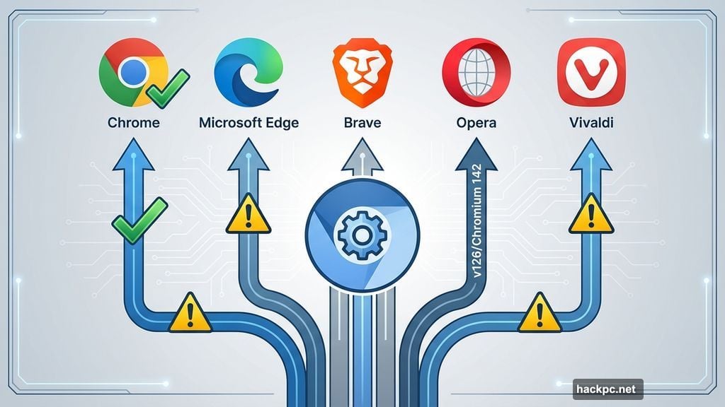 Chromium-based browsers Edge Brave Opera Vivaldi need security updates