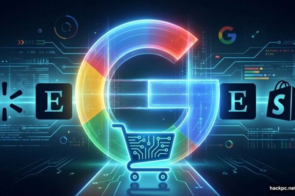 Google logo as gateway controlling access between AI shoppers and retailers