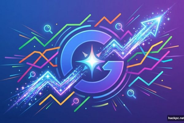 Google Trends logo enhanced with Gemini AI analyzing multiple trend graphs automatically