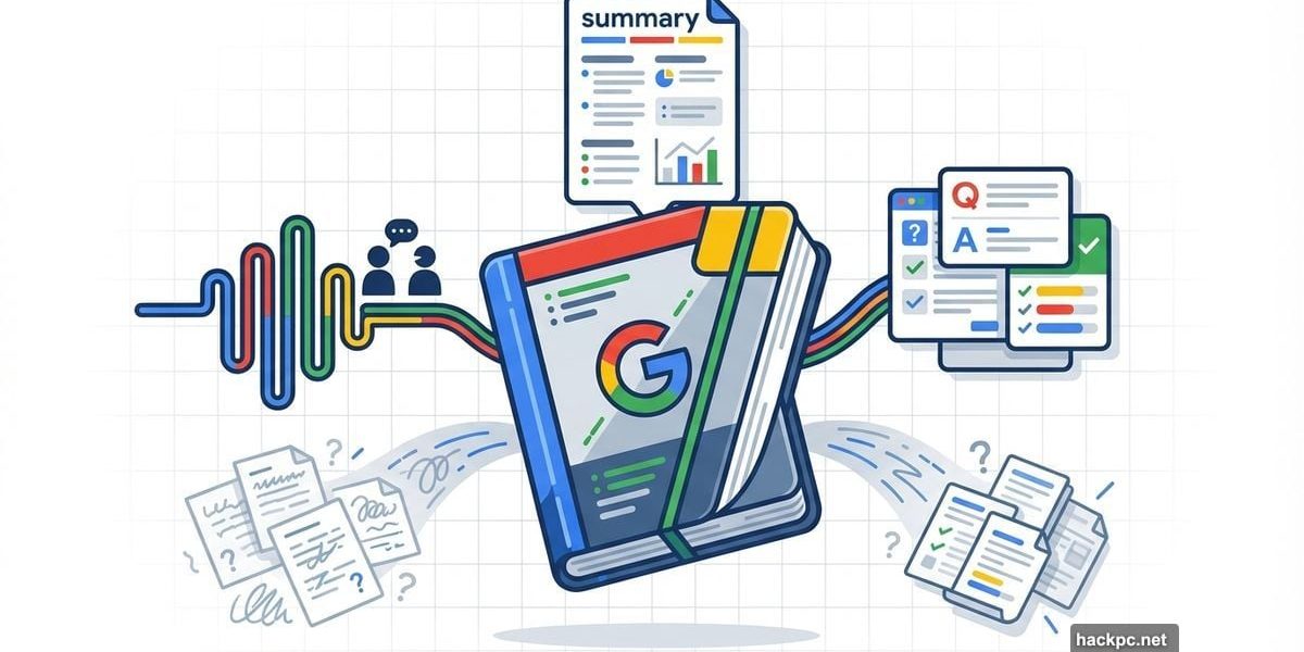 NotebookLM notebook transforming notes into podcasts and study materials