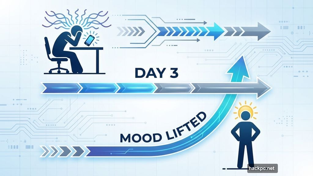 Mood improvement and reduced anxiety after ditching social feeds
