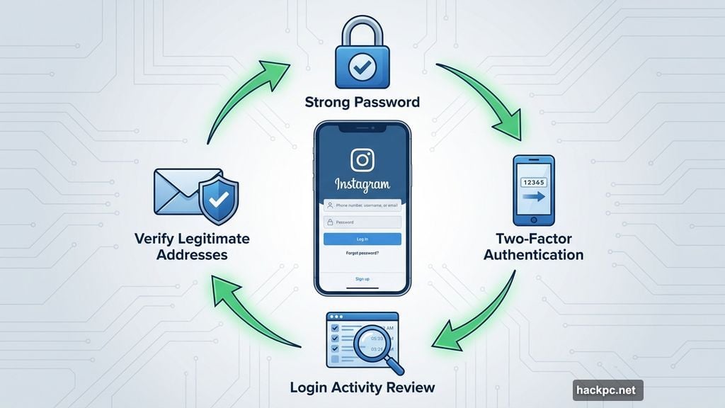 Enable two-factor authentication and review account login activity for protection