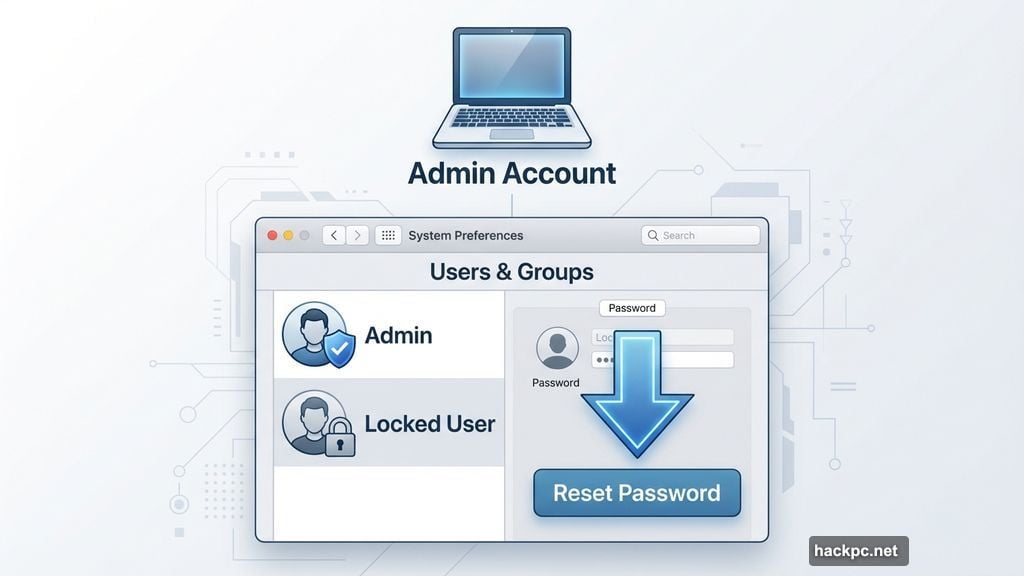 Another admin user can reset passwords in System Preferences