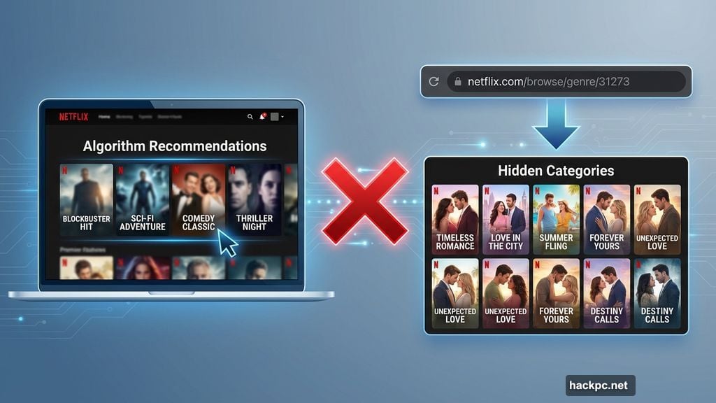 Netflix secret codes bypass algorithm to reveal hidden romantic movies