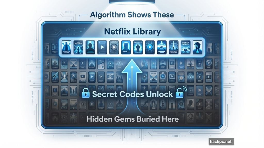 Netflix algorithm only shows fraction of available content to users
