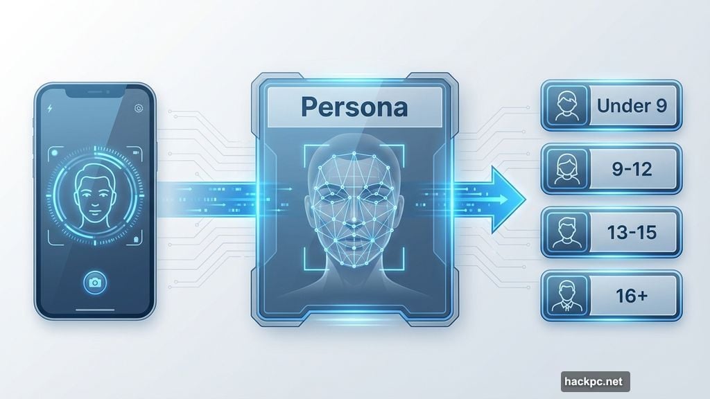 Persona facial scanning technology assigns users to age brackets