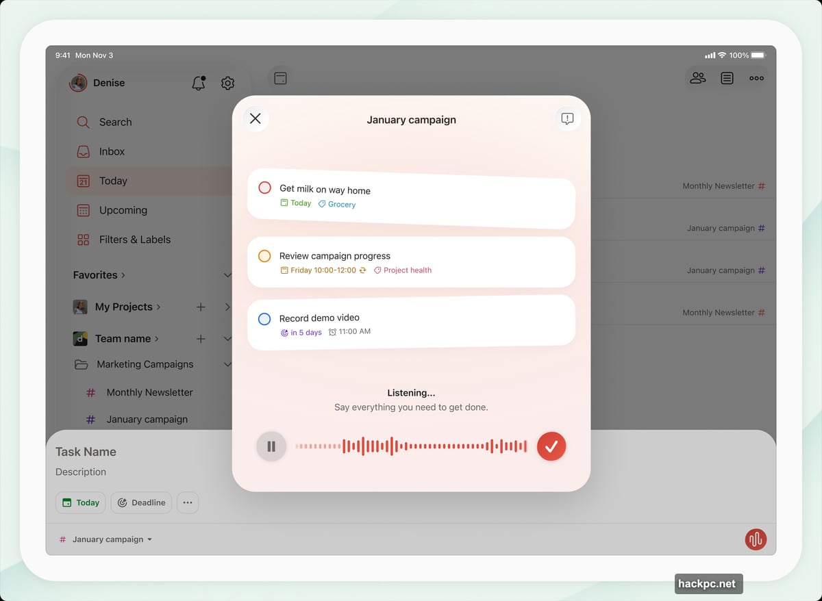 AI converts messy stream-of-consciousness speech into structured tasks