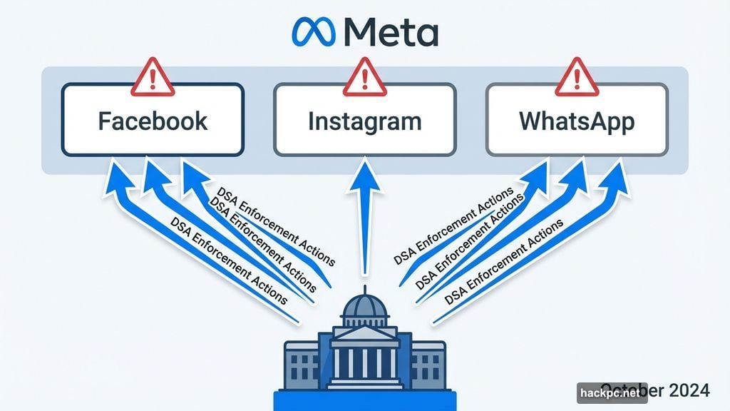 Meta faces multiple DSA enforcement actions across Facebook Instagram platforms