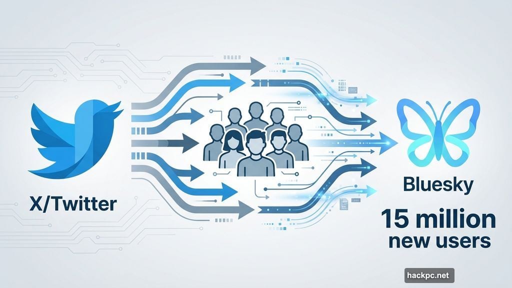 Users abandoning X platform migrating to Bluesky after controversies