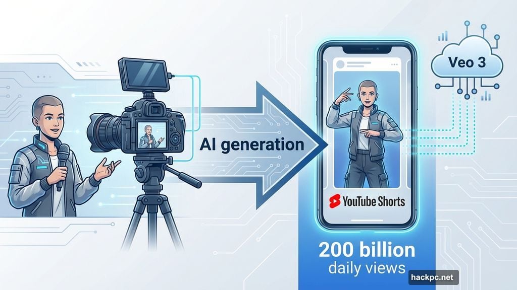 AI version of yourself creating Shorts without cameras or editing