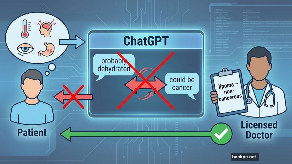 ChatGPT health diagnosis swings from dehydration to cancer warning