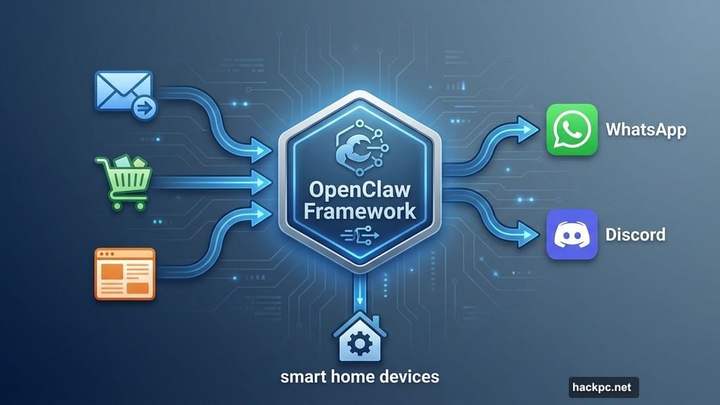 OpenClaw framework controls apps, browsers, and smart home devices