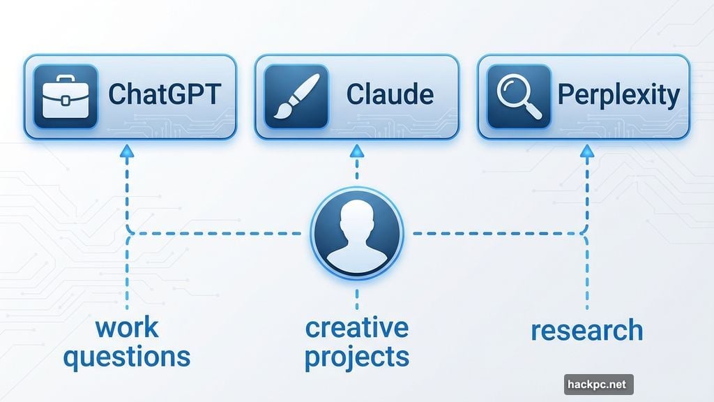 Fragment digital identity across multiple AI platforms for privacy