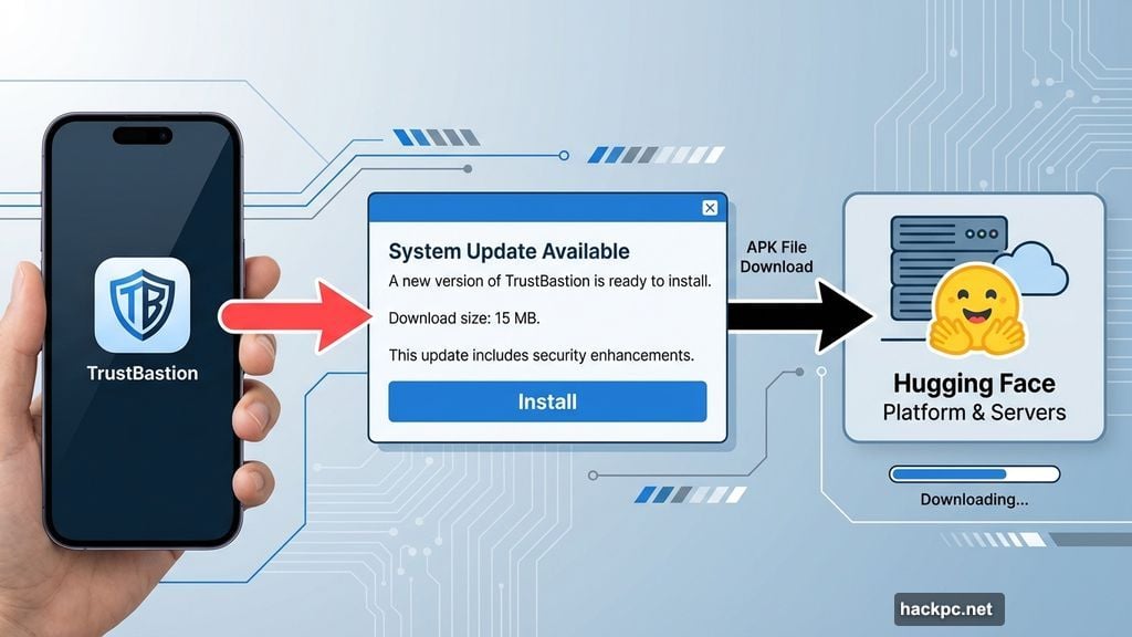 Fake update downloads malware from Hugging Face platform bypassing security