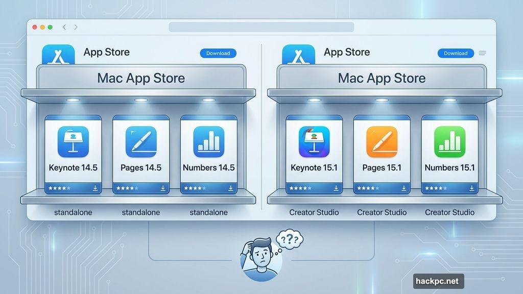 Two versions of apps create Mac App Store chaos