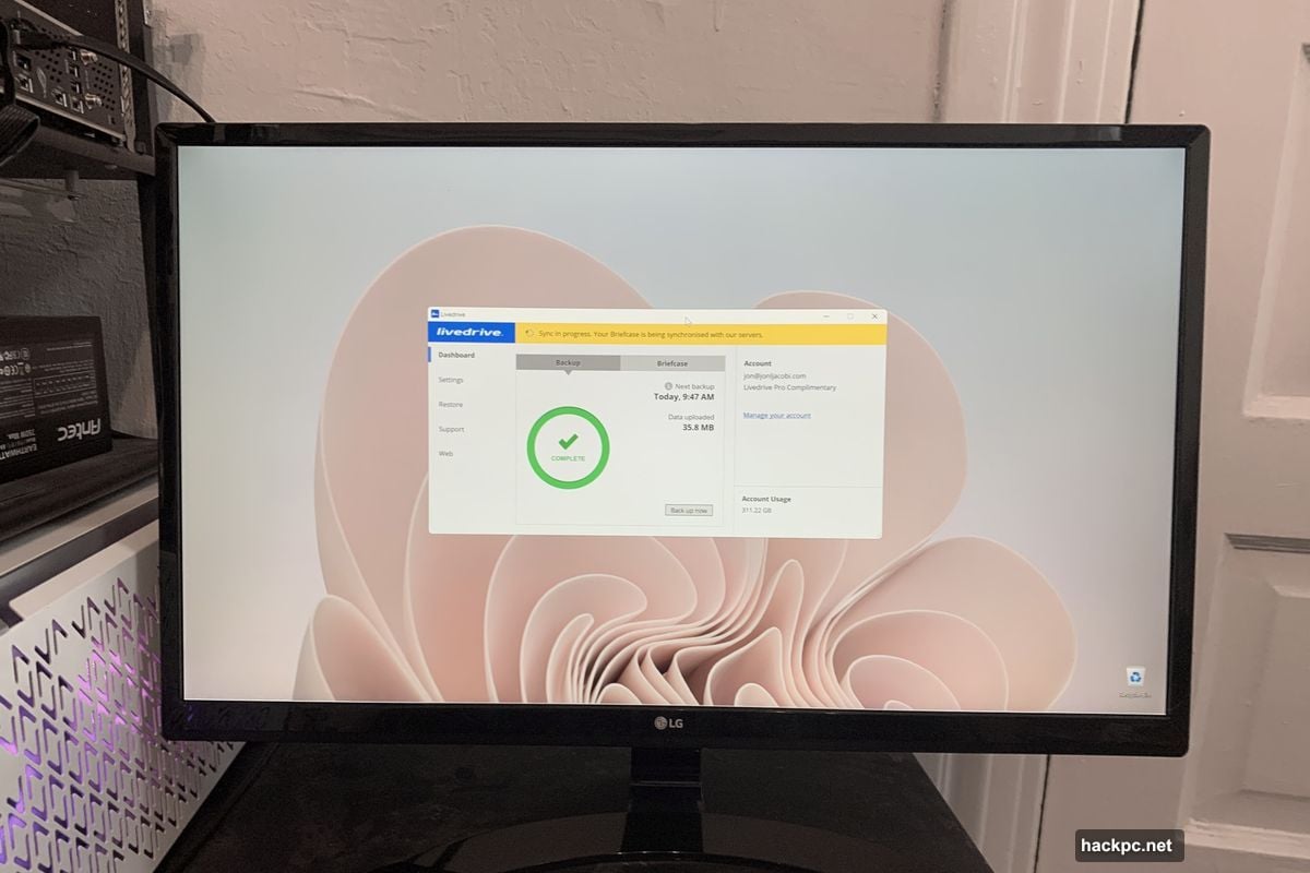 iDrive backs up multiple devices and cloud workspace accounts
