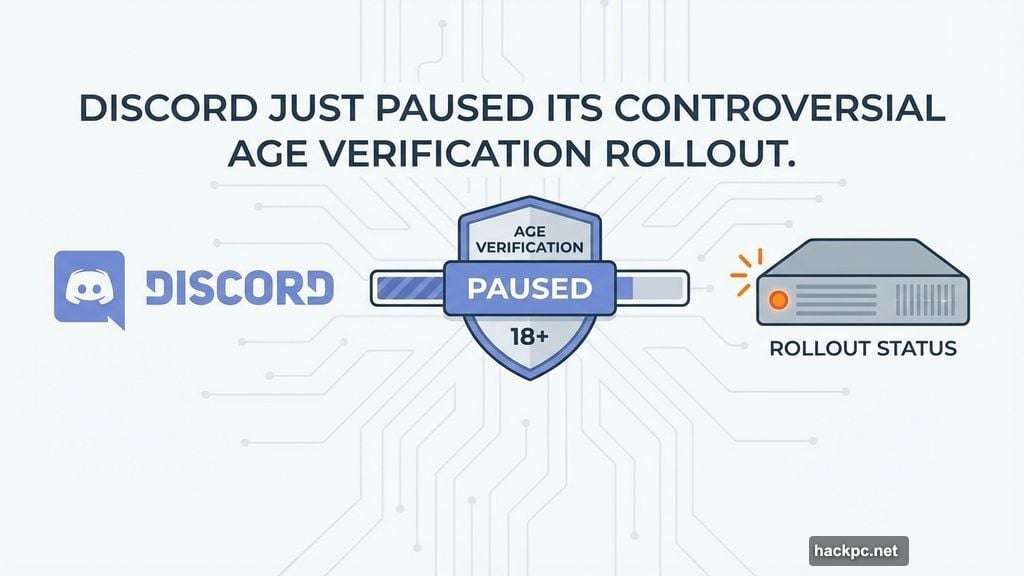 Modern minimalist illustration 2 for: Discord Just Paused Its Controversial Age Verification Rollout