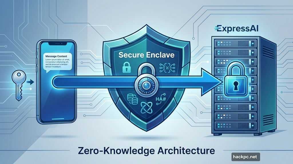 ExpressAI encrypts data before leaving device with zero-knowledge architecture
