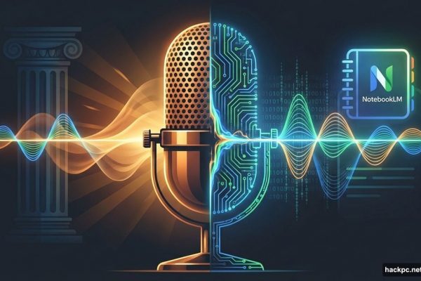 Split microphone showing human voice versus AI waveform in legal dispute