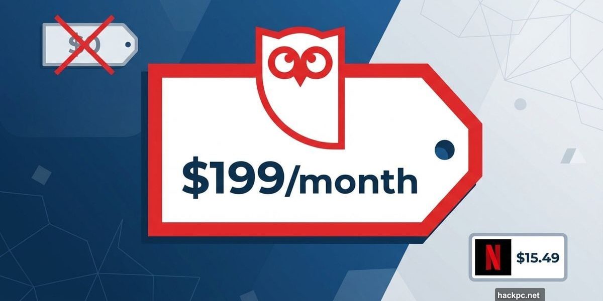 Hootsuite price tag showing $199 monthly cost versus Netflix subscription