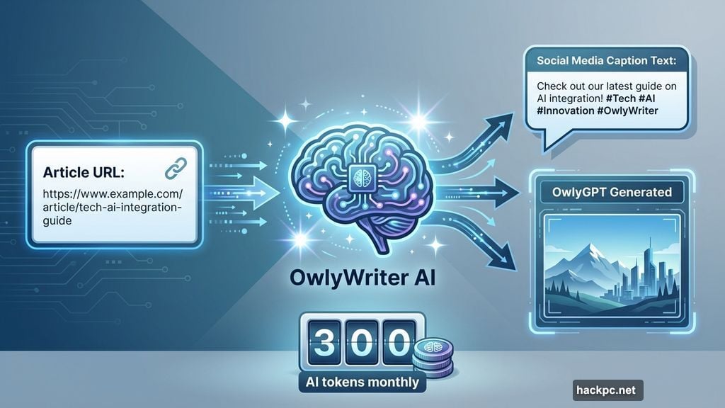 OwlyWriter generates captions and OwlyGPT creates original images automatically