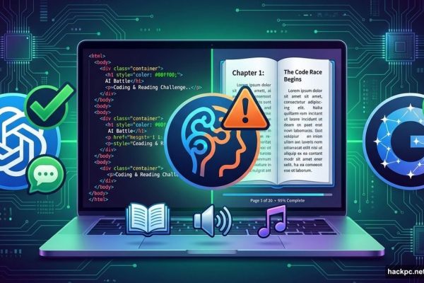 Three AI chatbots ChatGPT Claude Gemini building same e-reader app on laptop