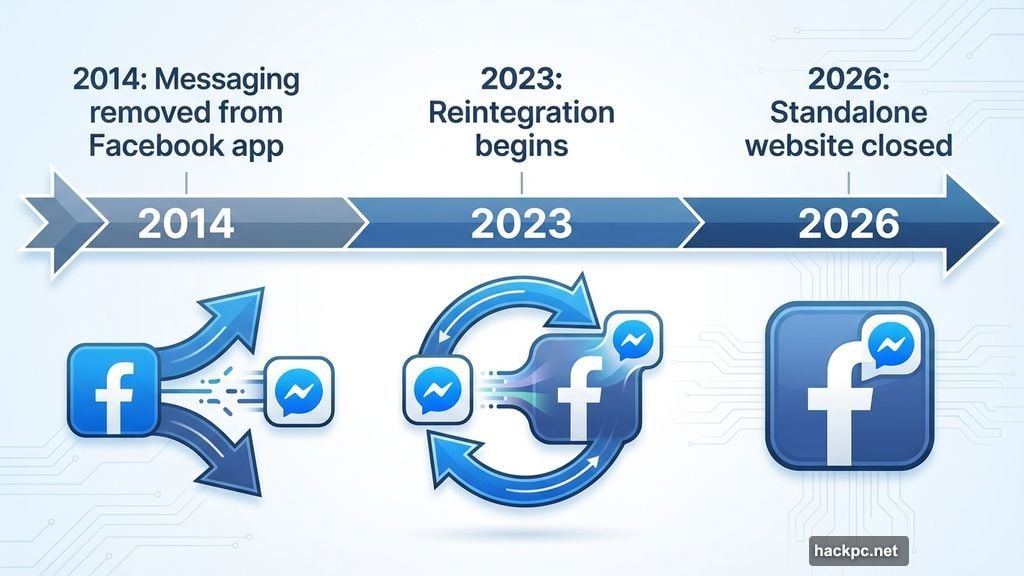 Meta reversed course merging Messenger back into the Facebook app