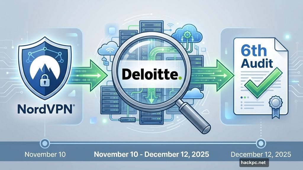 NordVPN completed sixth consecutive no-logs audit with Deloitte verification