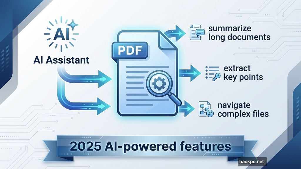 AI assistance can summarize documents and extract key points