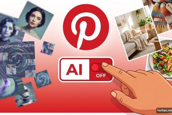 Pinterest toggle switch blocking AI-generated content from user feed