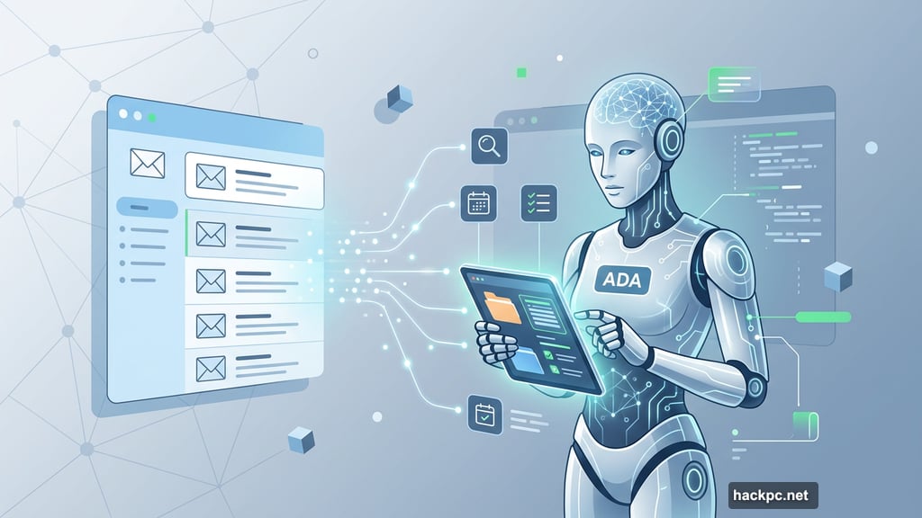 Modern minimalist illustration 2 for: Read AI Just Cloned Your Inbox. Meet The Ada Digital Twin