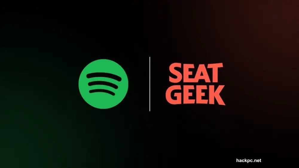 Spotify artist page connects directly to SeatGeek primary ticket sales