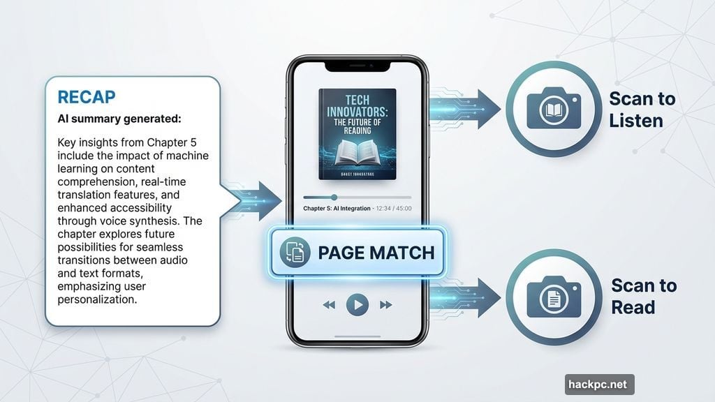 Page Match connects to Recap AI summary tool for refreshers