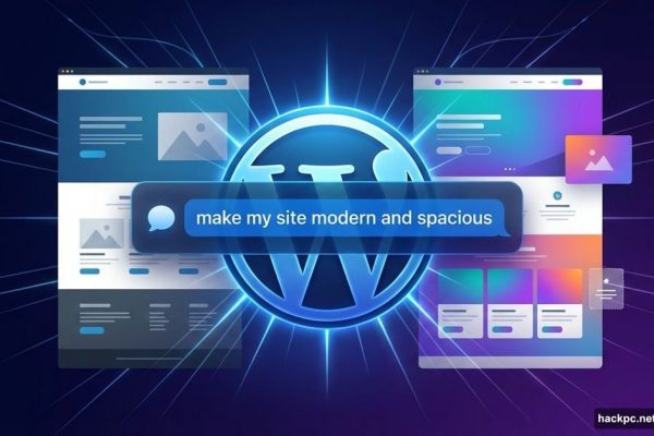 WordPress AI assistant transforming a website layout in real time