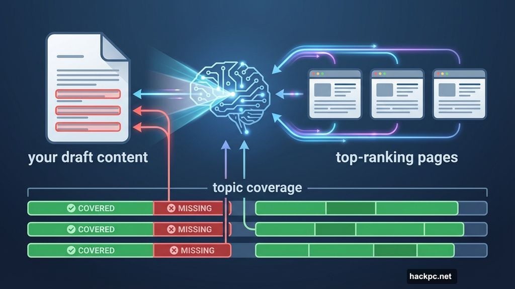 AI Content Helper analyzes draft against top-ranking pages instantly