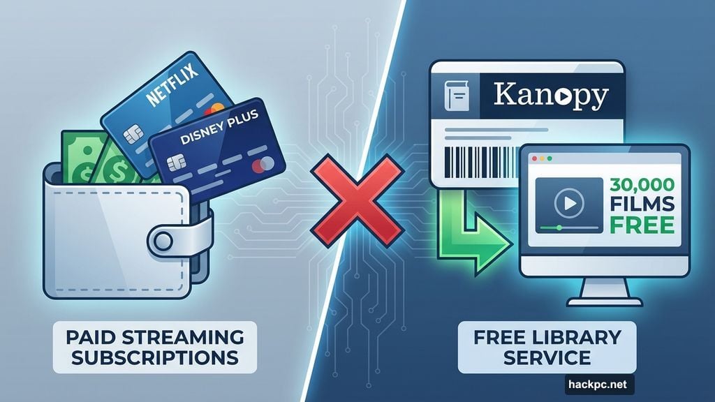 Library card unlocks Kanopy streaming instead of paid subscriptions