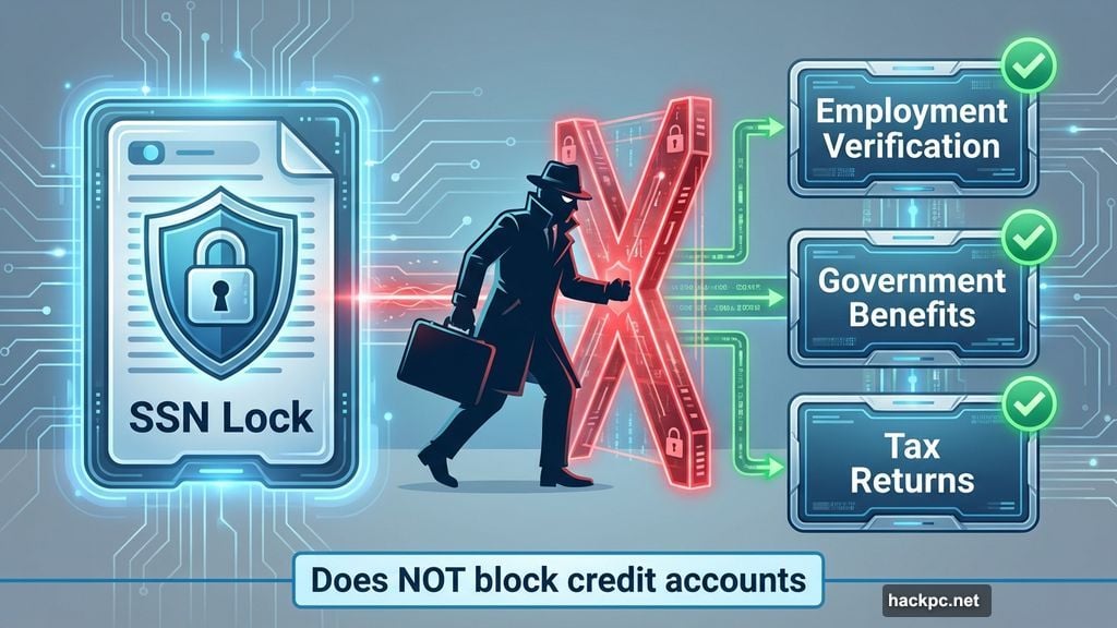 SSN locks prevent employment identity theft and fraudulent tax returns