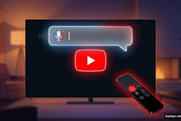 YouTube AI chat interface glowing on a smart living room TV