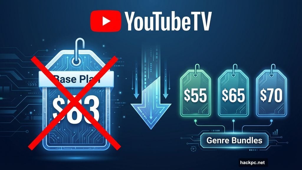 YouTube TV launches cheaper genre-based packages starting at fifty-five dollars